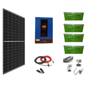 Sistem OFF-GRID complet 4.4 KW instalat panouri fotovoltaice, cu baterii si invertor HIBRID de 6.2 kw pe 48V, panou solar