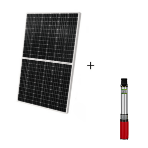Kit panou solar cu pompa de apa submersibila de adancime medie 24V
