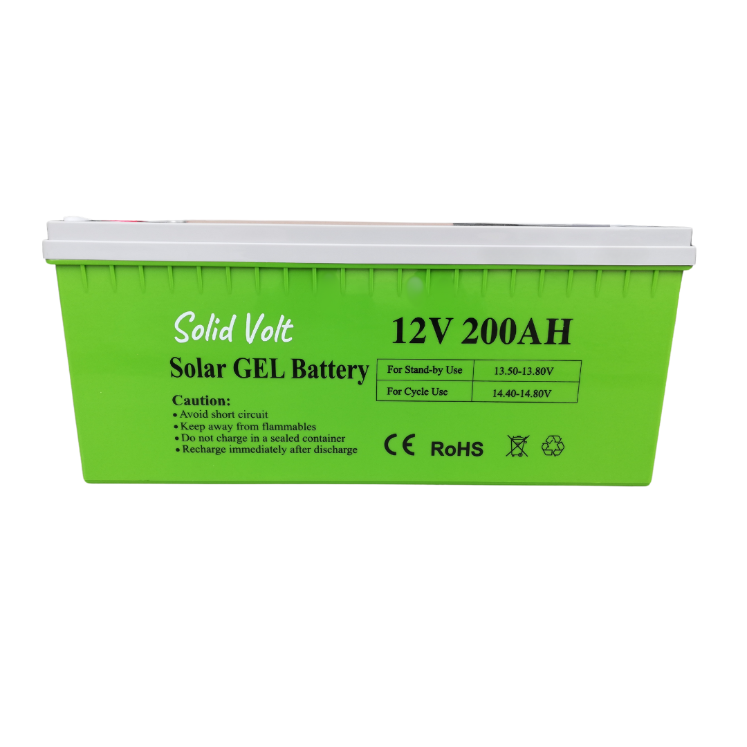 Baterie solara cu GEL 200Ah – 12V, Solid Volt, durata de viata 10+ ani, descarcare lenta