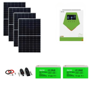 Sistem/kit fotovoltaic cu panouri solare 410W - 460W + Invertor hibrid Solid Volt 4.5kw + baterii solare 150Ah Solid Volt+ conectori si cablu