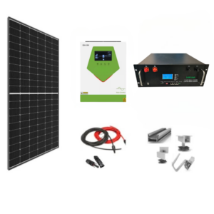Sistem OFF-GRID complet 4.6 KW instalat panouri fotovoltaice, cu baterie LiFePO4 litiu 5.12kwh si invertor HIBRID de 6.5 kw pe 48V, panou solar